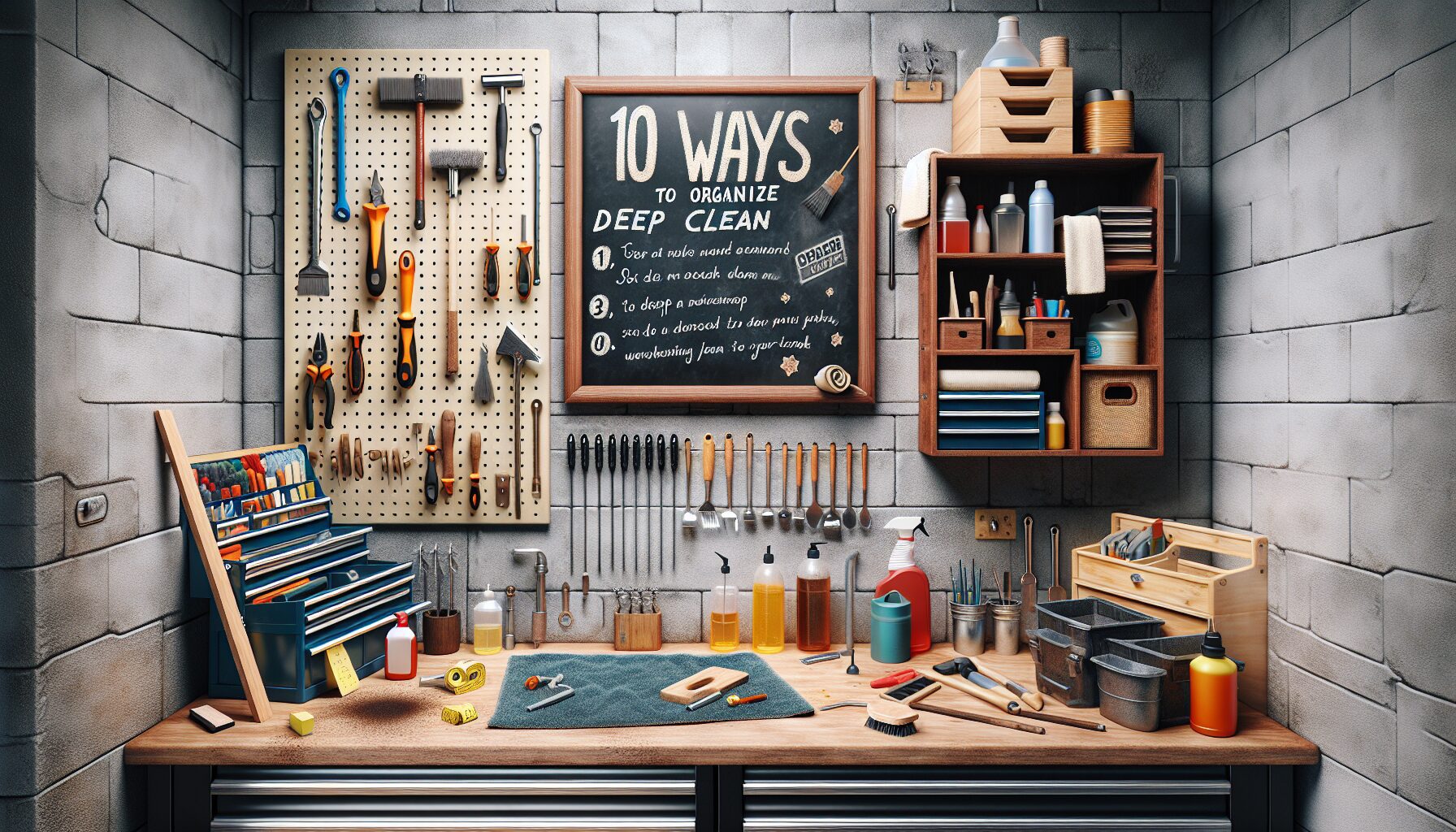 10 maneras de organizar una limpieza profunda en tu taller