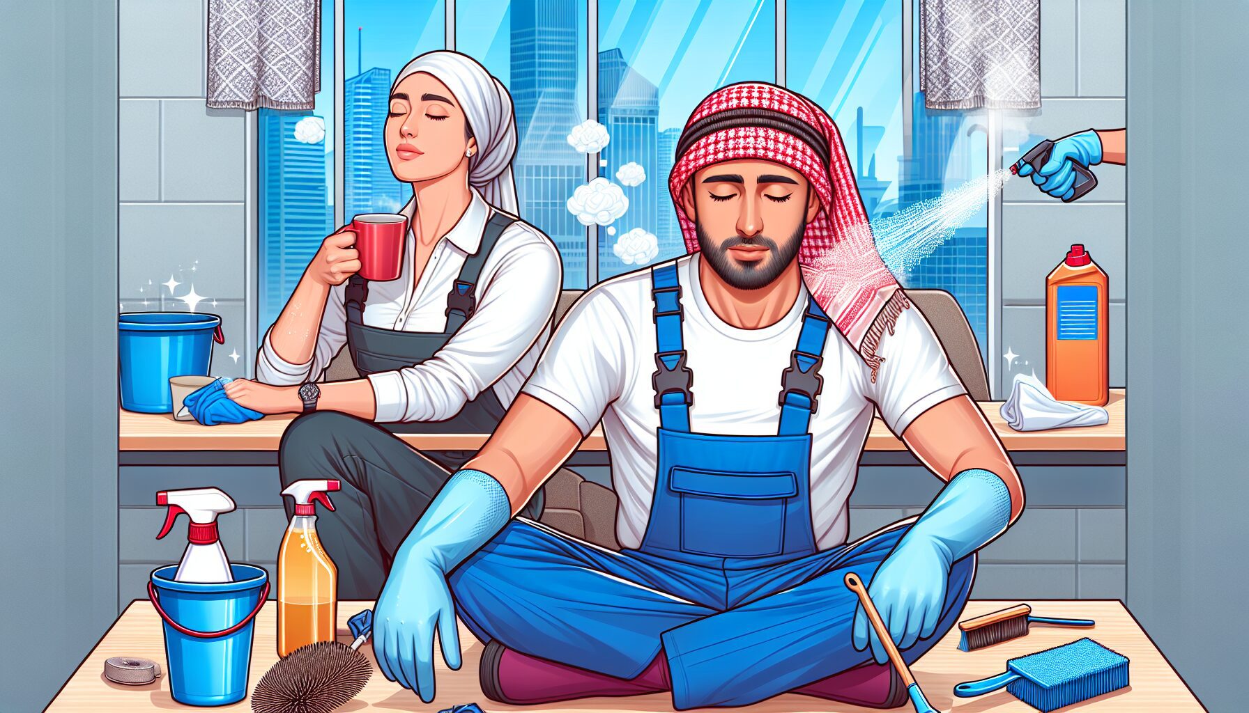 4 pasos para que los trabajadores gestionen el estrés después de una jornada de limpieza extrema