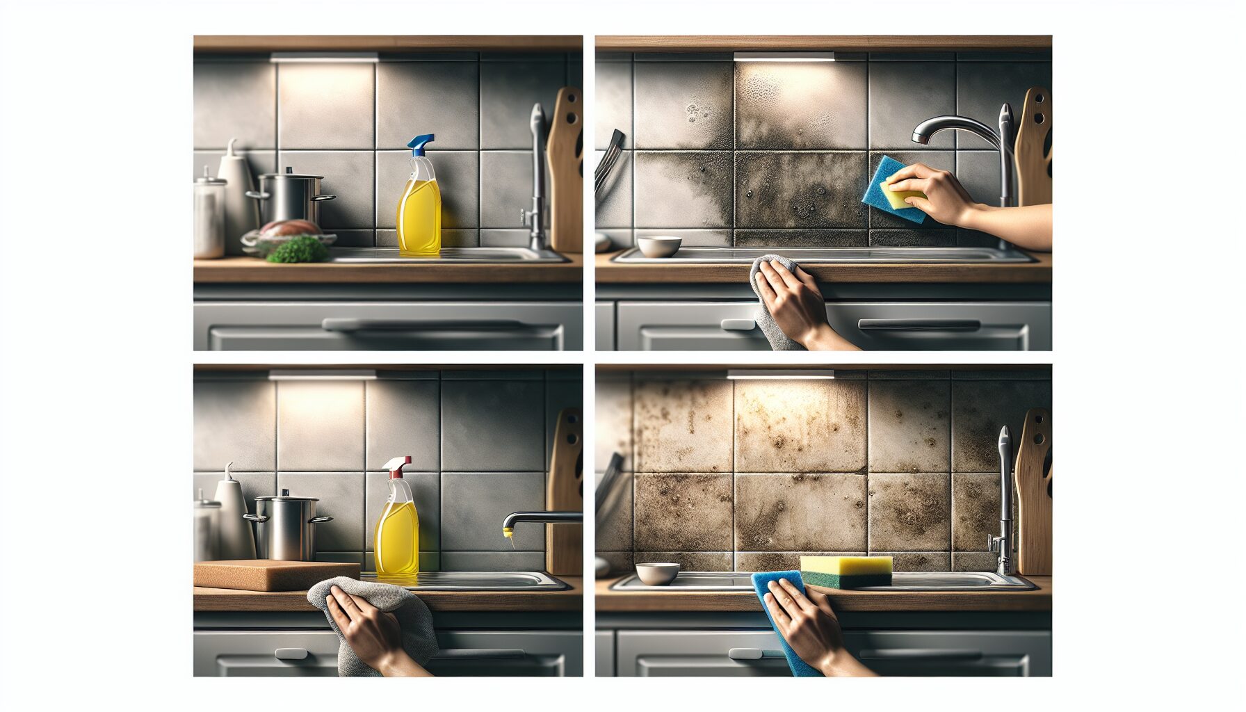 Cómo eliminar manchas de grasa en las paredes de la cocina en 4 pasos