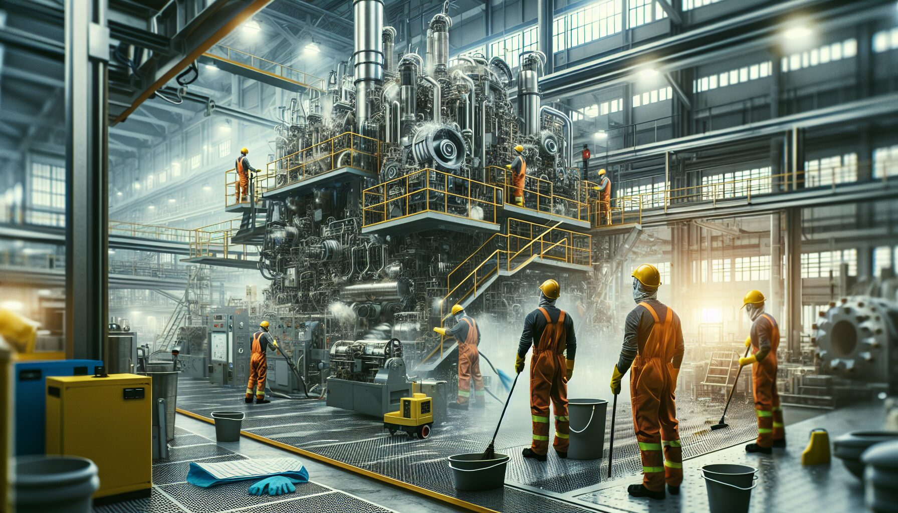 Métodos eficaces para limpiar maquinaria industrial sin detener la producción