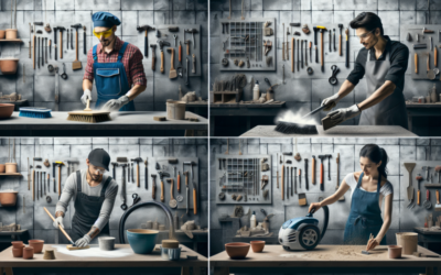 4 formas de eliminar el polvo y la suciedad de las superficies de trabajo en un taller
