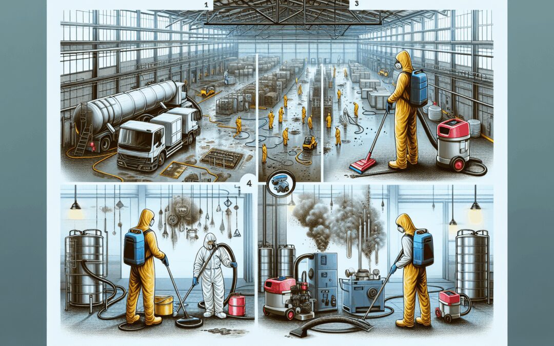 4 pasos para organizar una limpieza eficaz en áreas de alta contaminación en una nave industrial