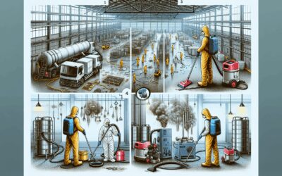 4 pasos para organizar una limpieza eficaz en áreas de alta contaminación en una nave industrial