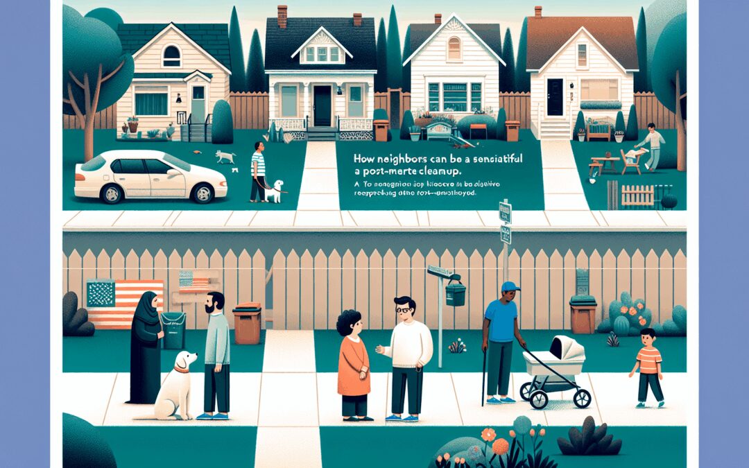 Cómo los vecinos pueden ser sensibles y respetuosos durante una limpieza post mortem