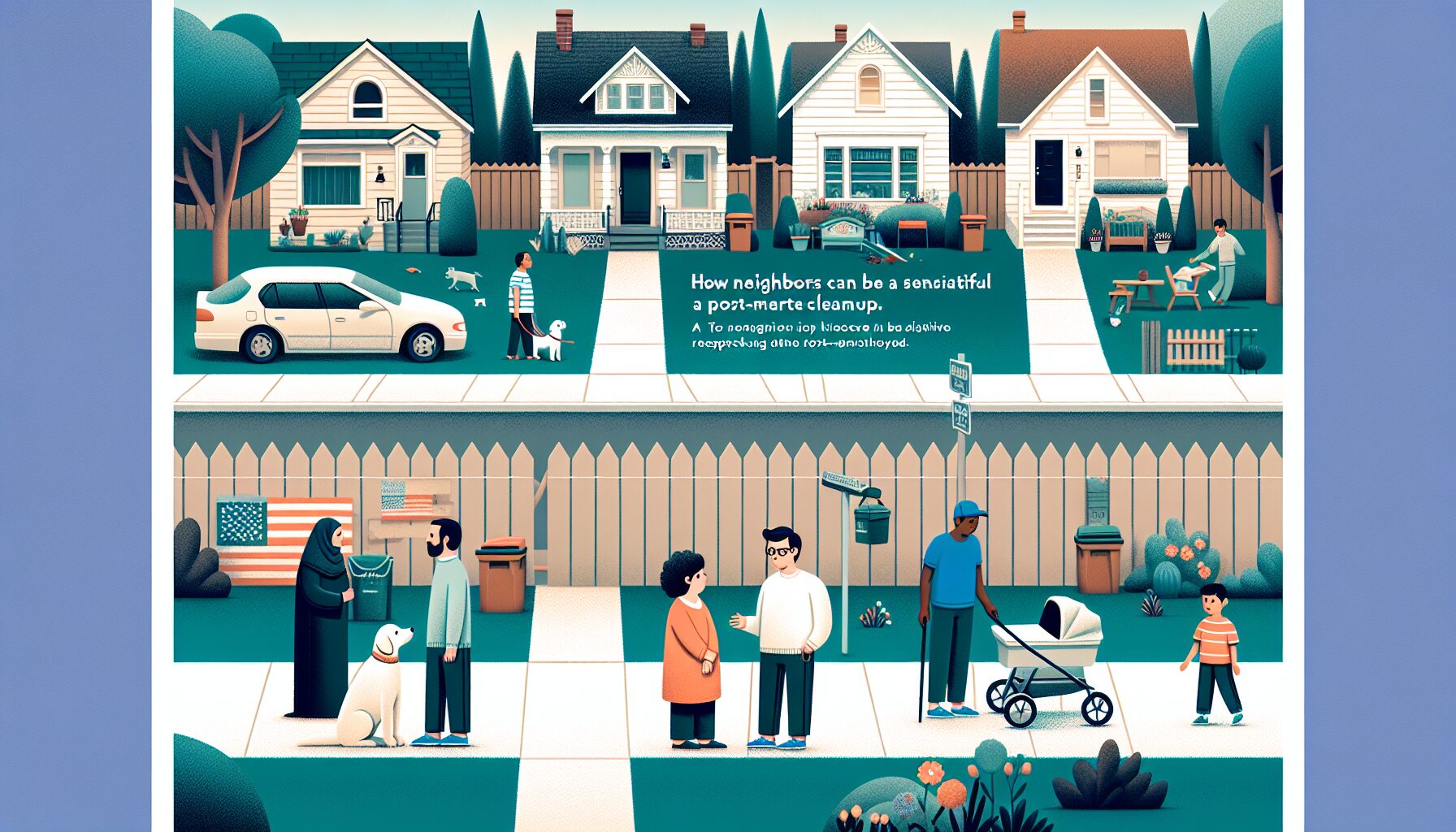 Cómo los vecinos pueden ser sensibles y respetuosos durante una limpieza post mortem