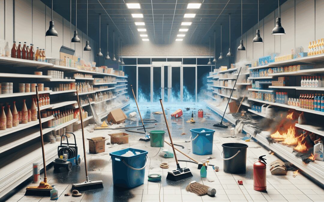 5 trucos para limpiar rápidamente una tienda de alimentación tras un incendio